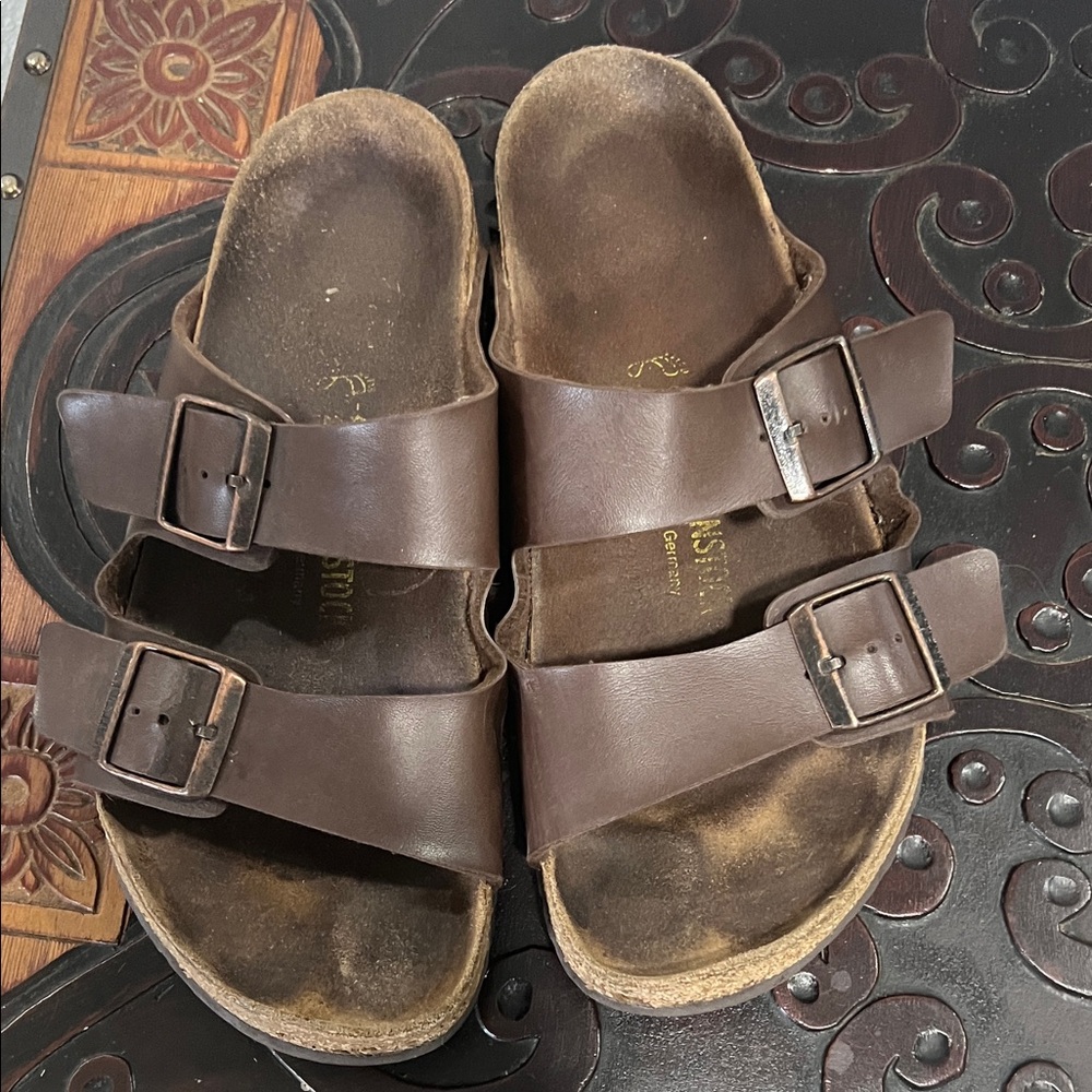 Birkenstock Dark Brown Double Strap Sandals